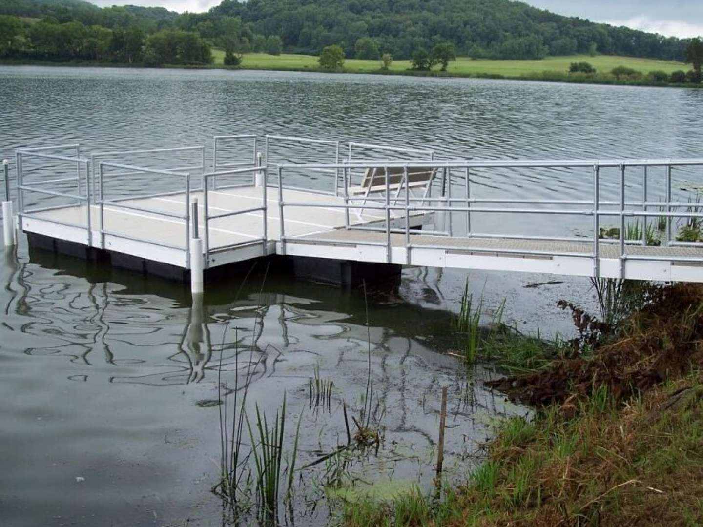 floating dock on lake