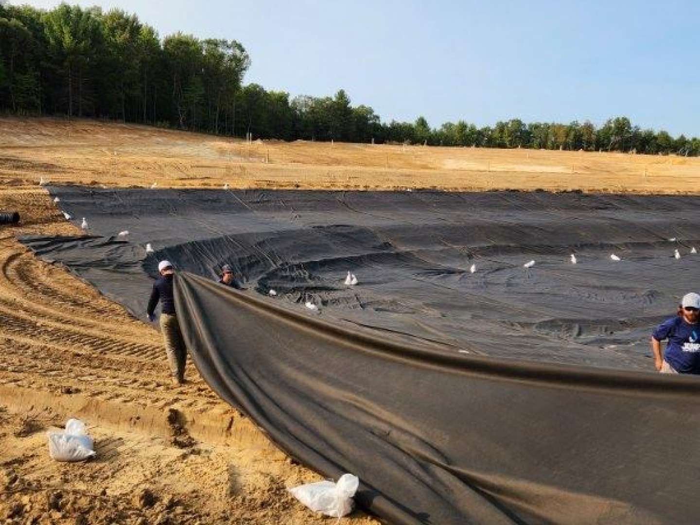 pond liner installation 