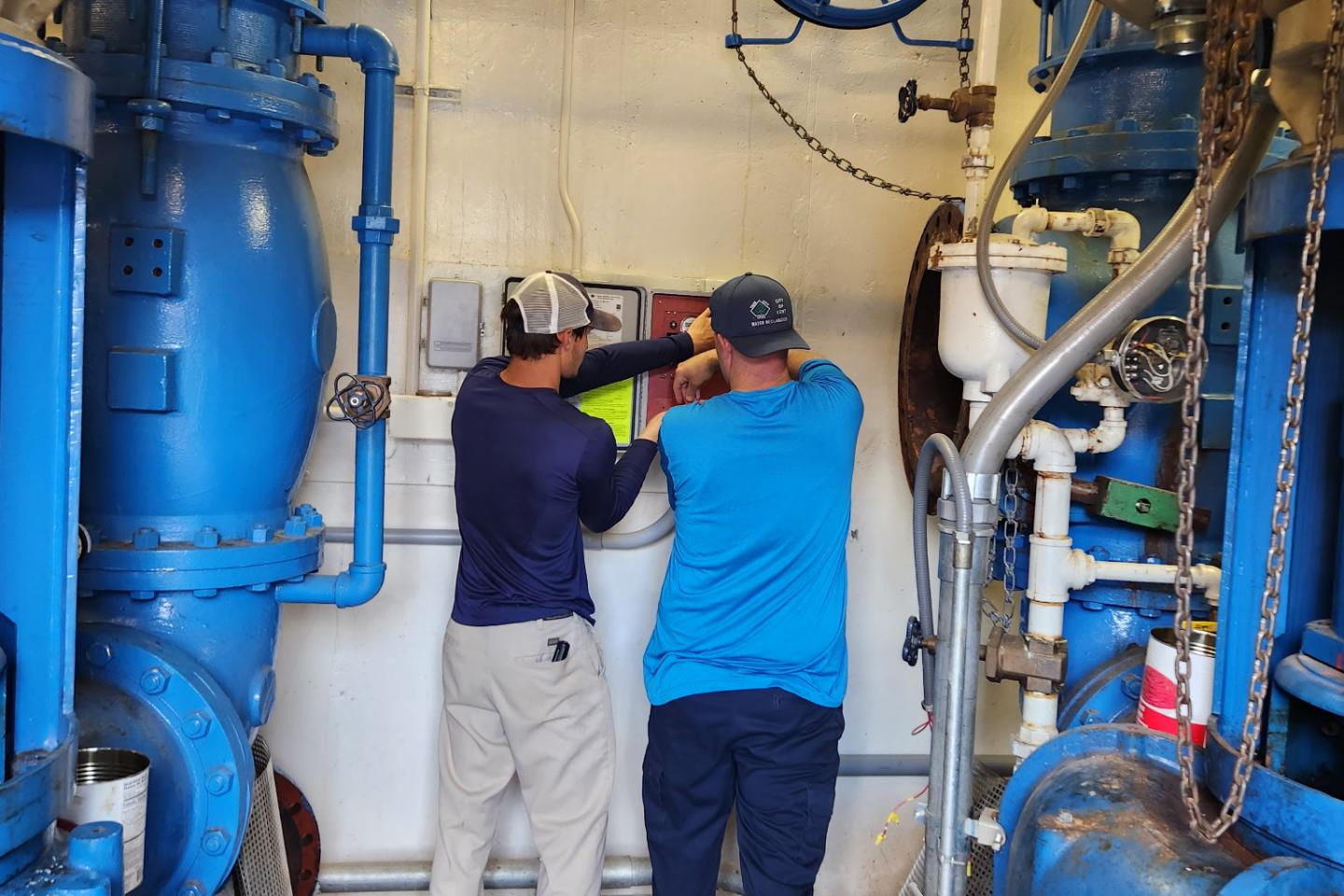 control panel installation for floating fountain 
