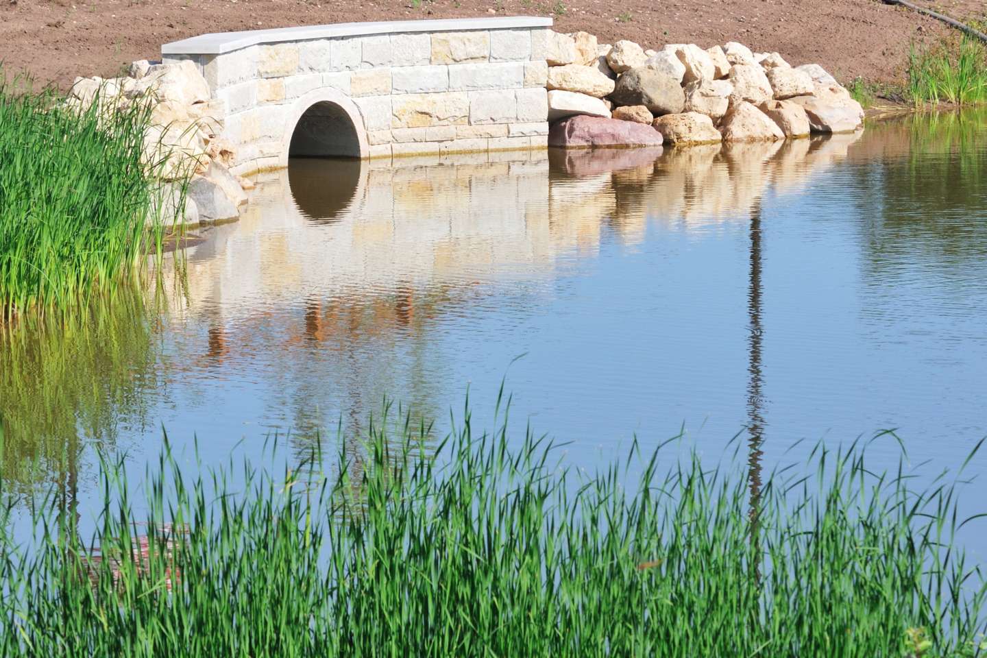 stormwater pond outlet/inlet