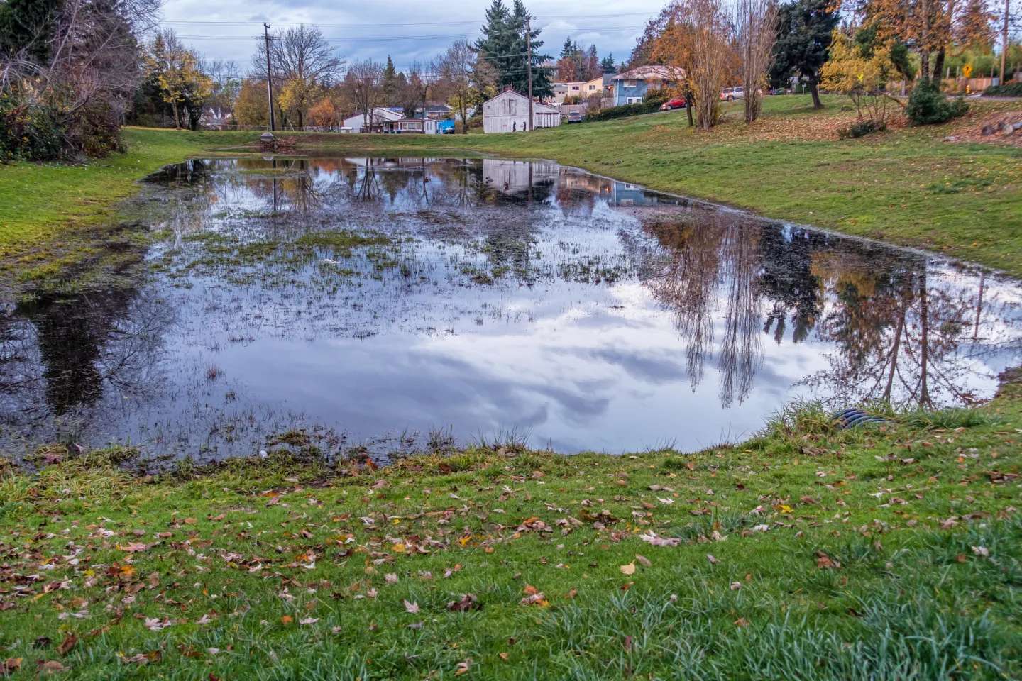sediment accumulation pond