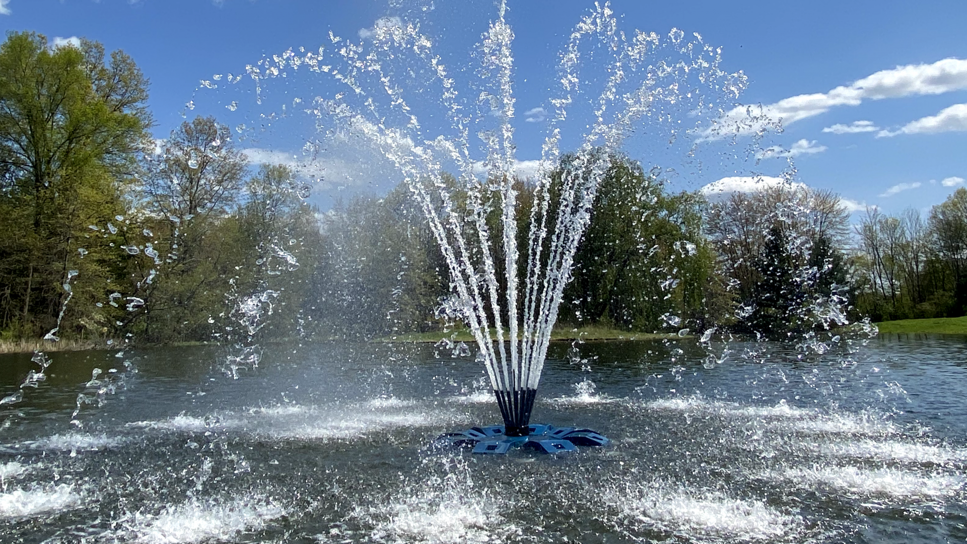 Lake and Pond Aerator Fountain Installation | Jones Lake Management