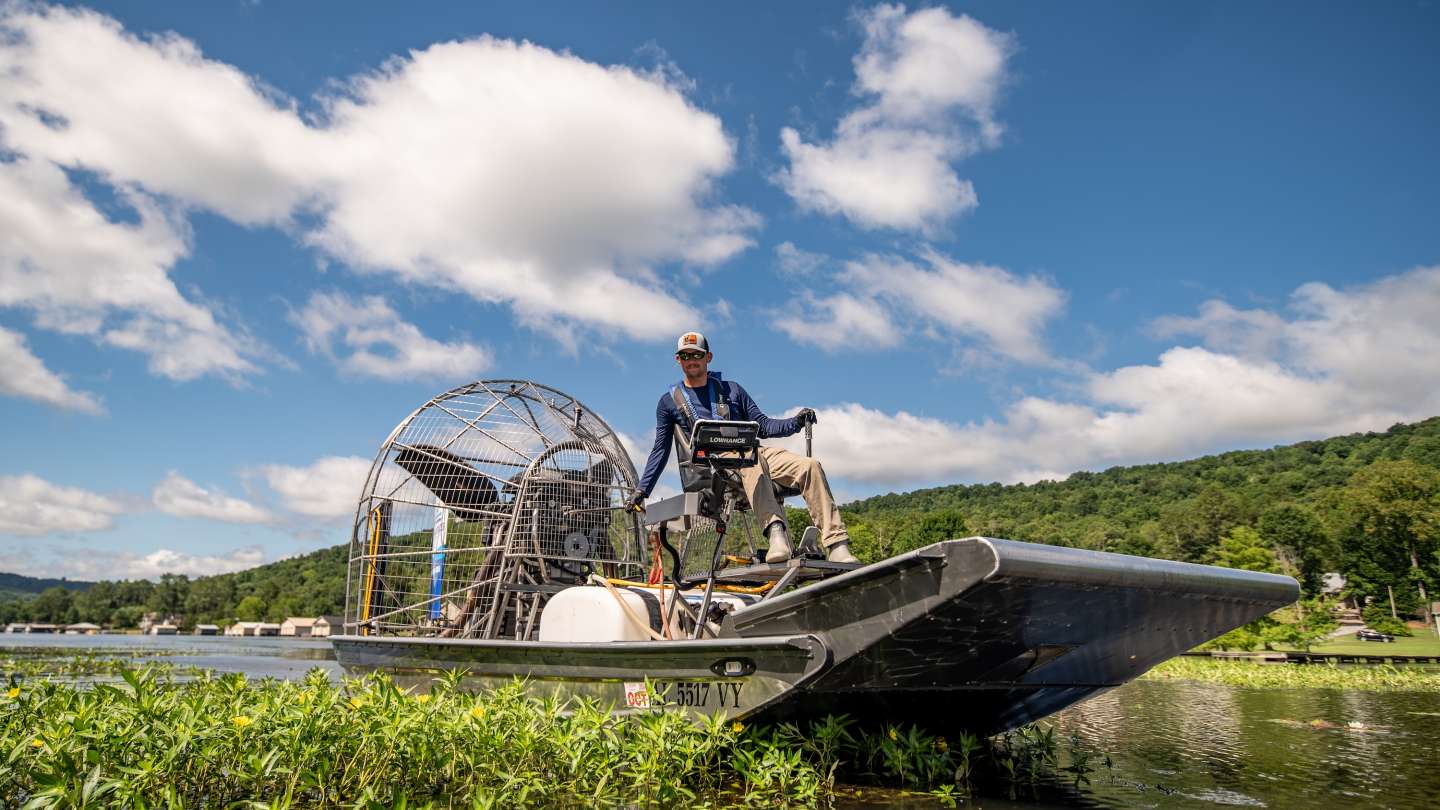 airboat lake weed control | jones lake management
